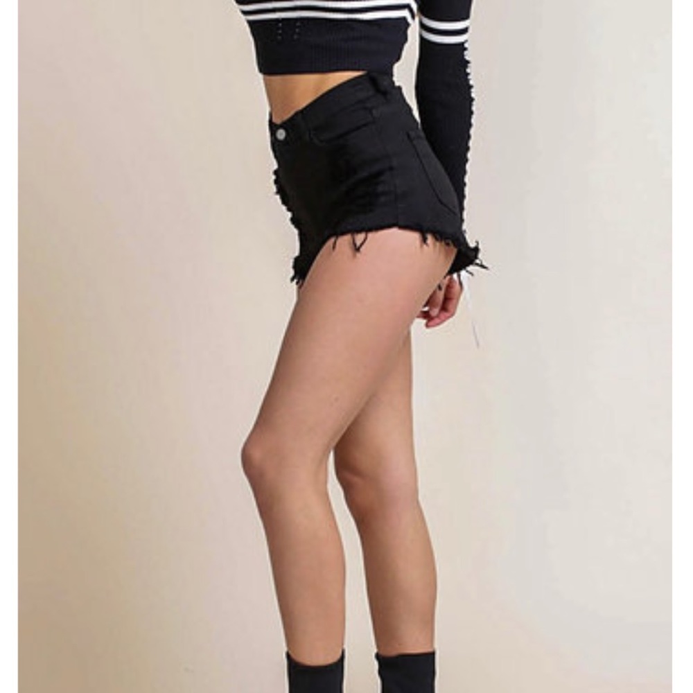 Distressed Denim Shorts - Picture 3 of 6